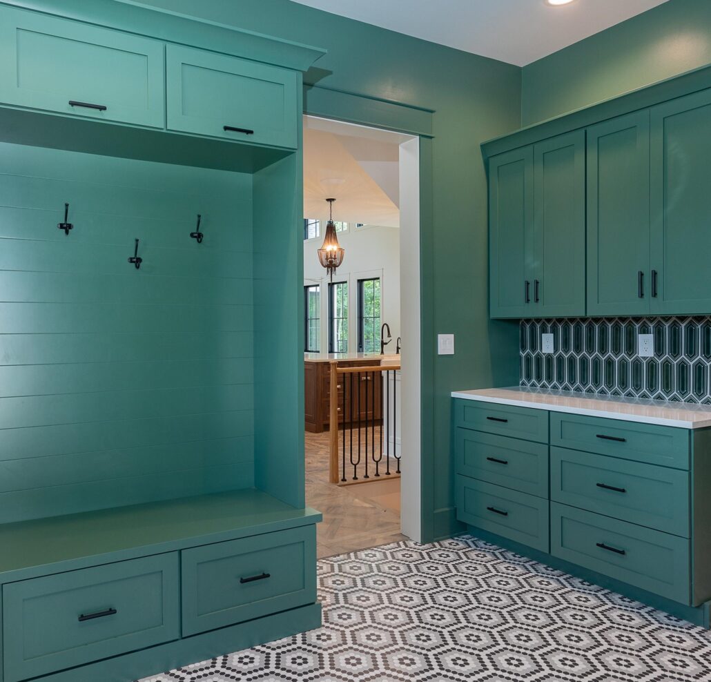 Mudroom with KraftMaid cabinets