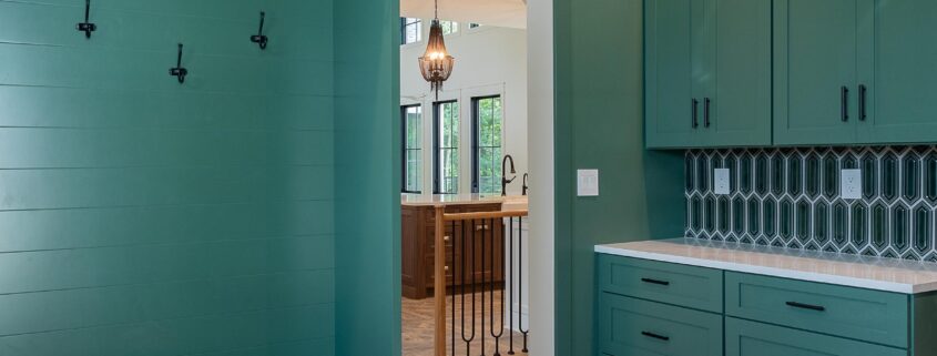 Mudroom with KraftMaid cabinets